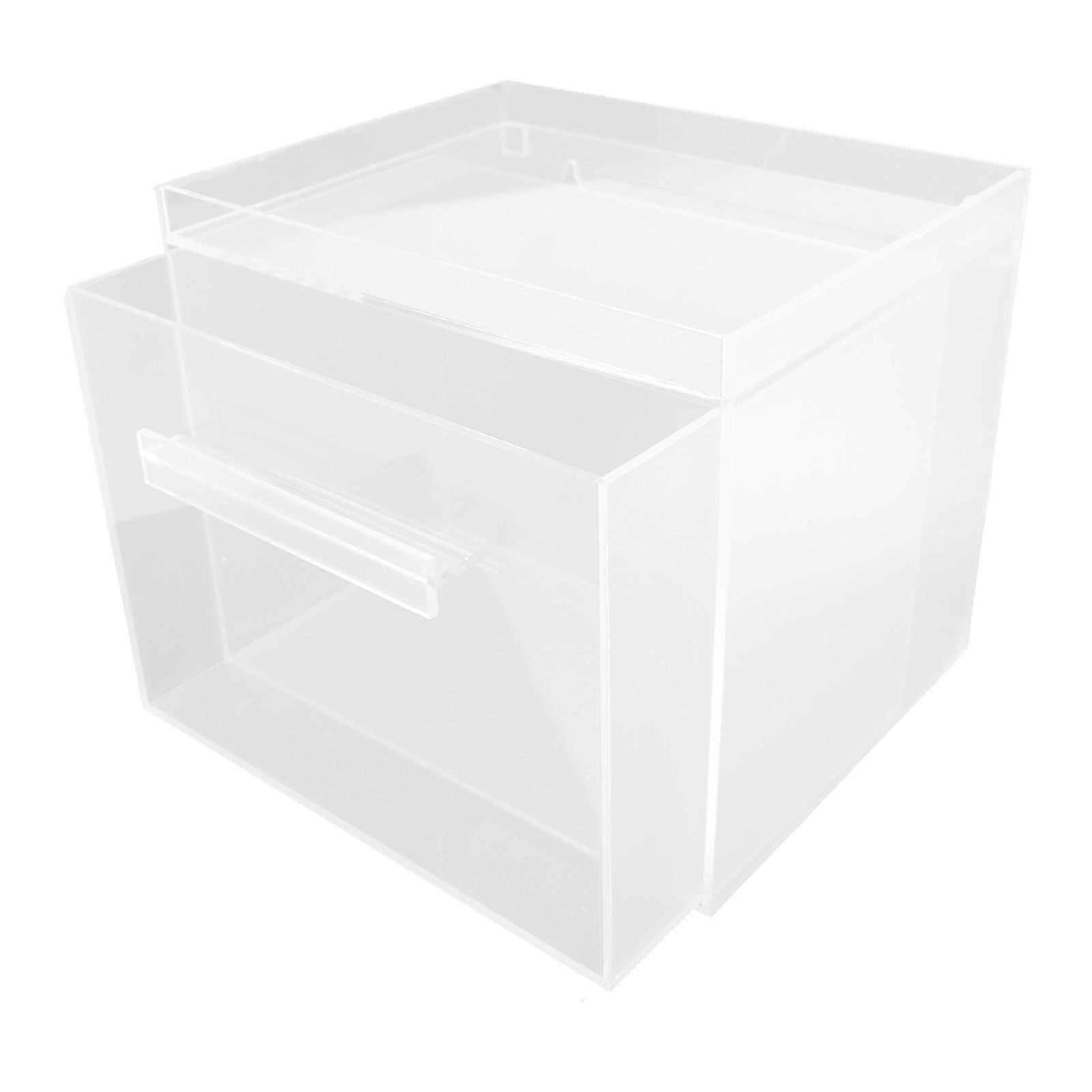 Acrylic Face Towel Storage Box with Drawer 1038g Vanity Bin