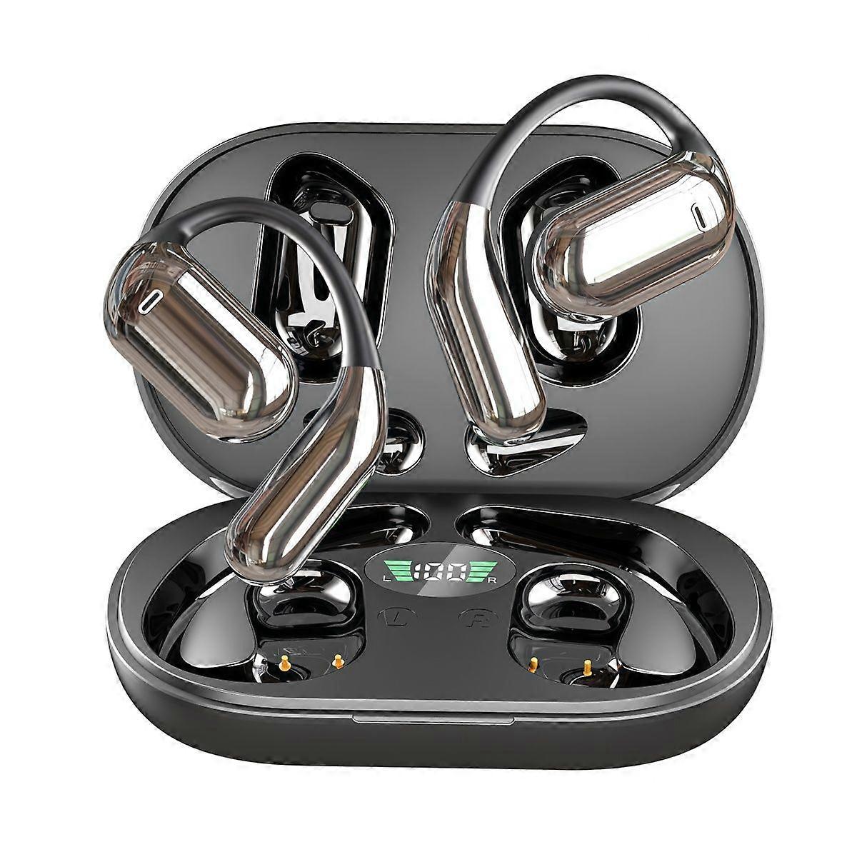 Open-Ear Bluetooth Earbuds - Noise Cancelling, Wireless, Secure Fit with Extended Battery Life for Sports -HK918