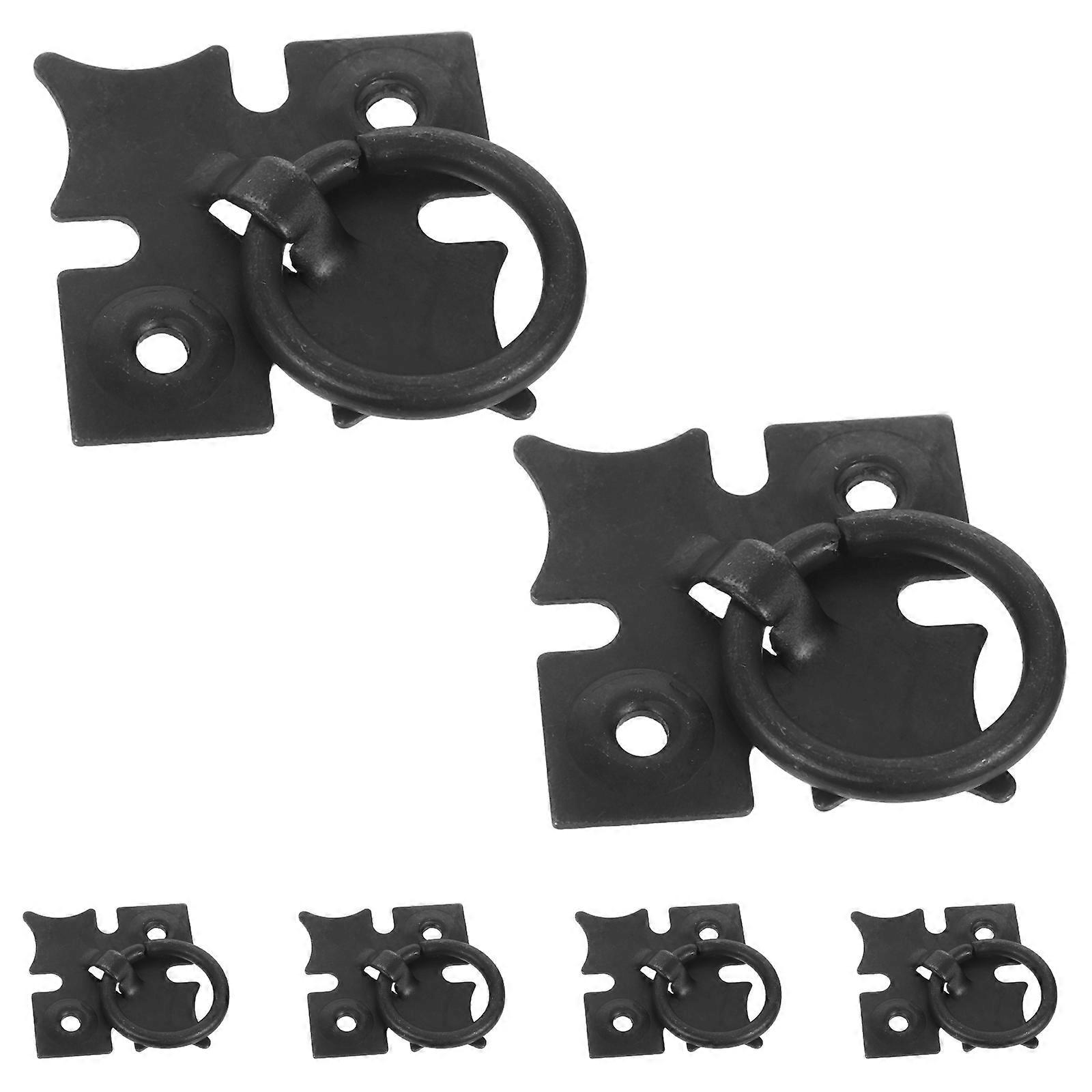 Vintage Cabinet Handles Black Pull Handle for Home 6Pcs Metal Drawer Pulls