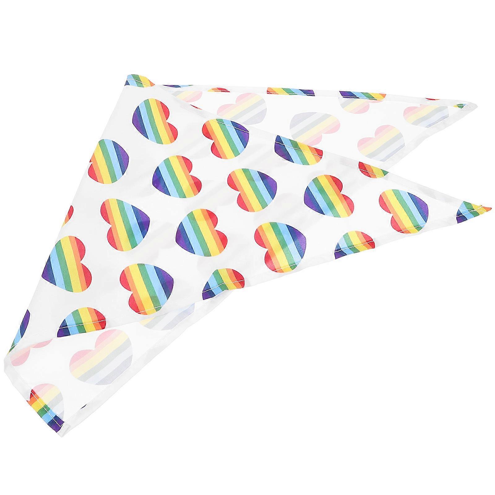 Dog Rainbow Bandana Soft Pet Triangular Bandana for Outdoor