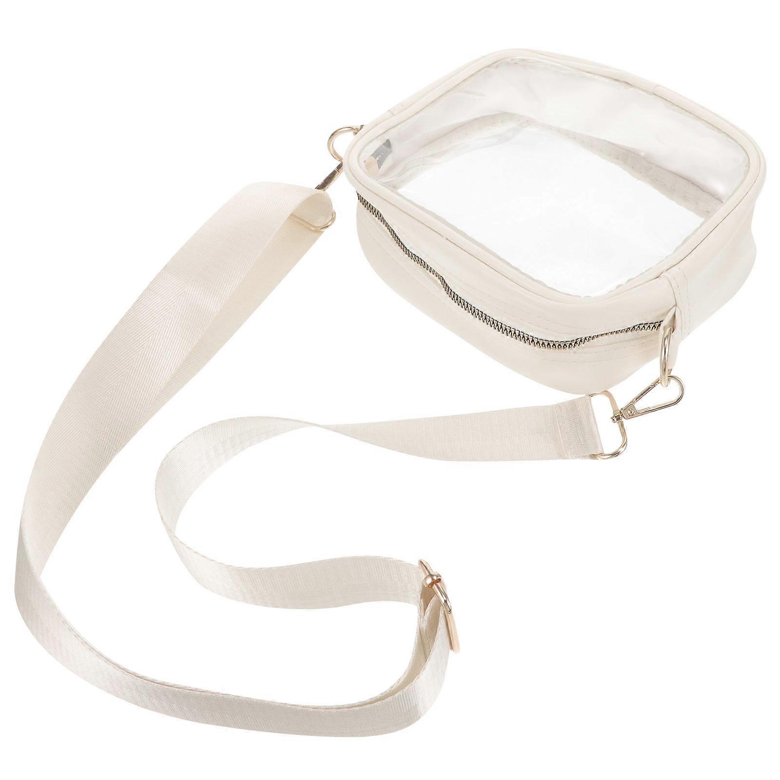 Clear Crossbody Belt Bag for Storage with Adjustable Strap