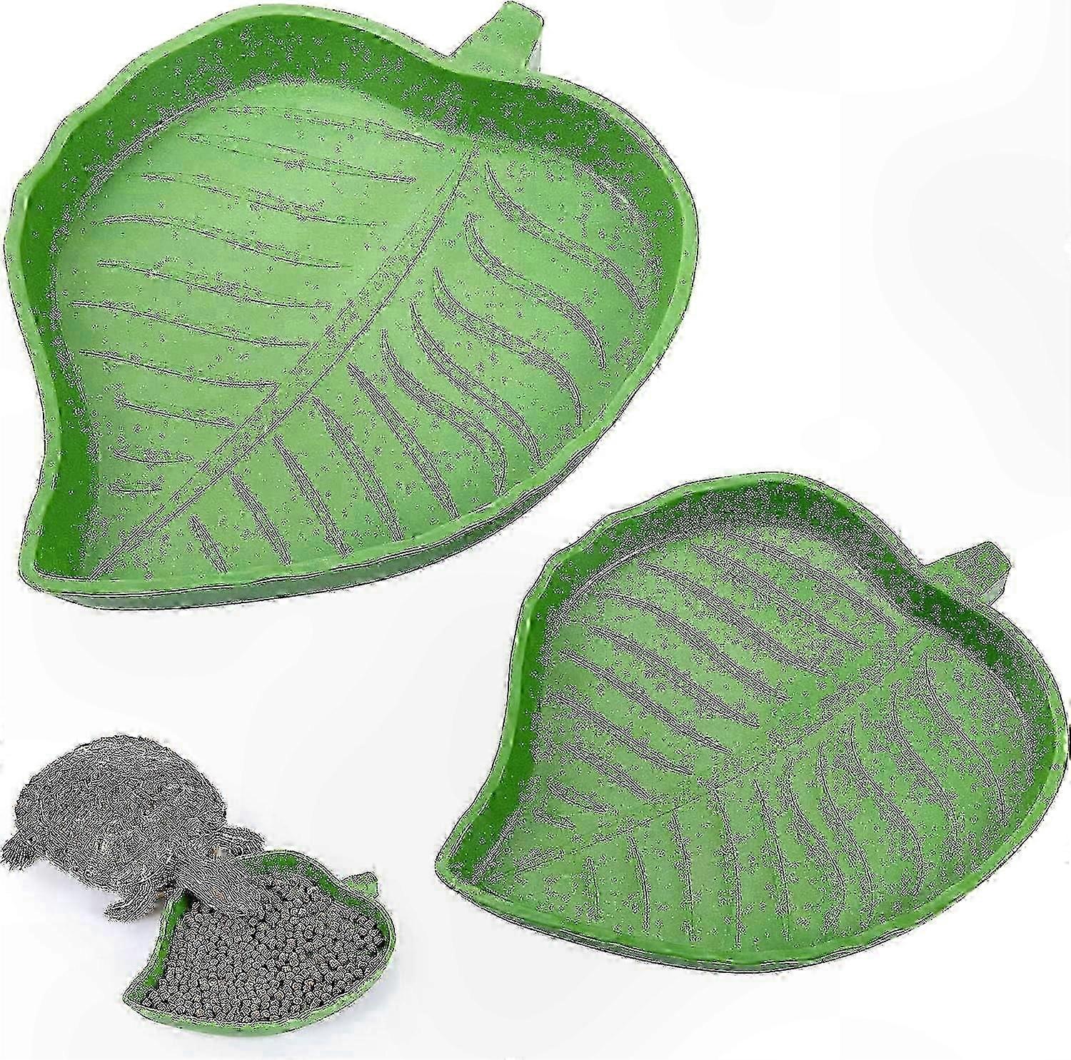 Reptile Feeding Bowls for Tortoises and Snakes, Dual Sizes Included