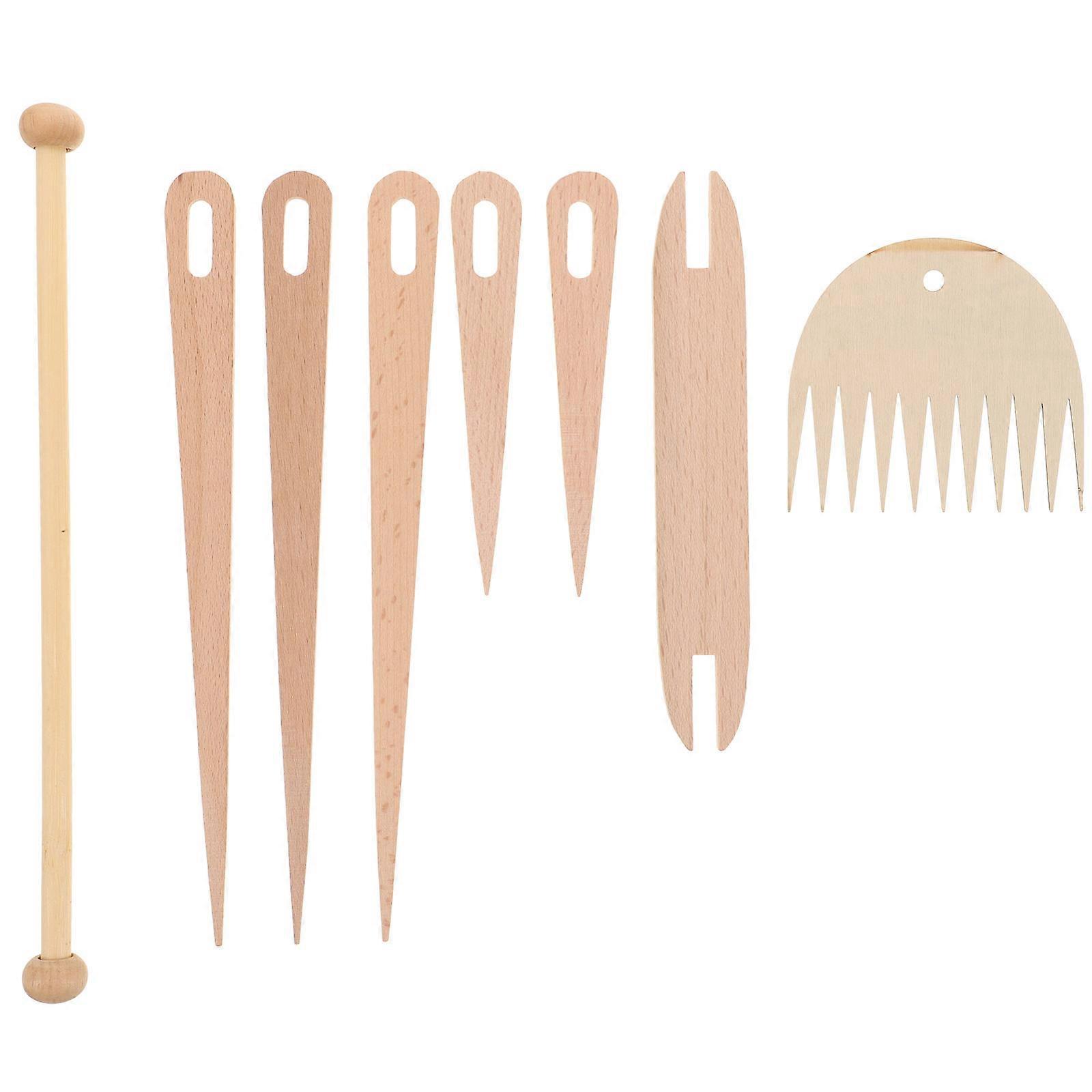 Stick Set for Knitted Weaving with 8Pcs Wooden Handcraft Supplies
