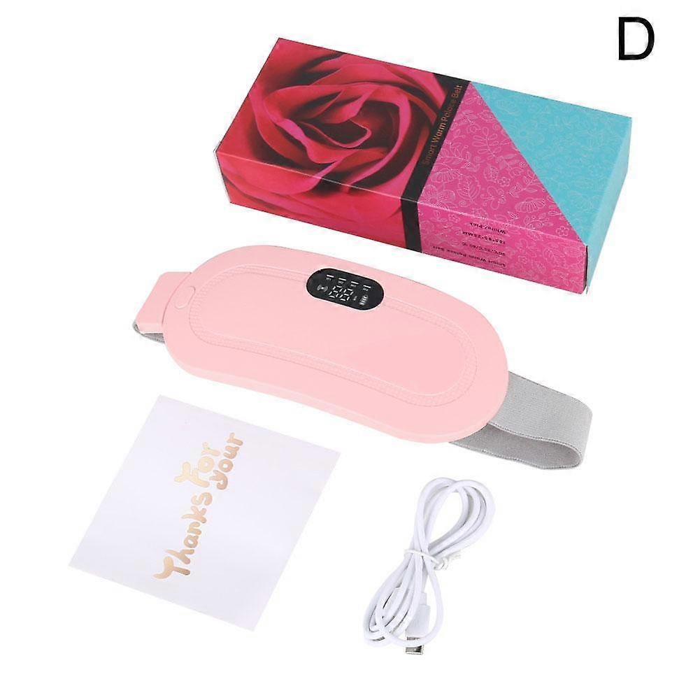 Pink Wireless Heating Pad for Menstrual Cramp Relief Adjustable Temperature Control with Digital Display