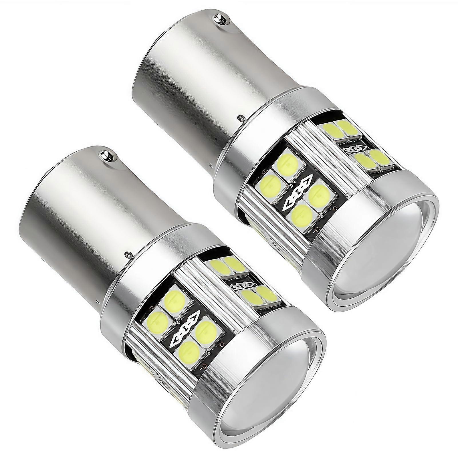 T20 7440 WY21W LED Bulb, 5W, 7500K White, 12V24V, Canbus Error , Anti Hyper Flash, Backup/Tail/DRL/Rear Fog, 2Pack