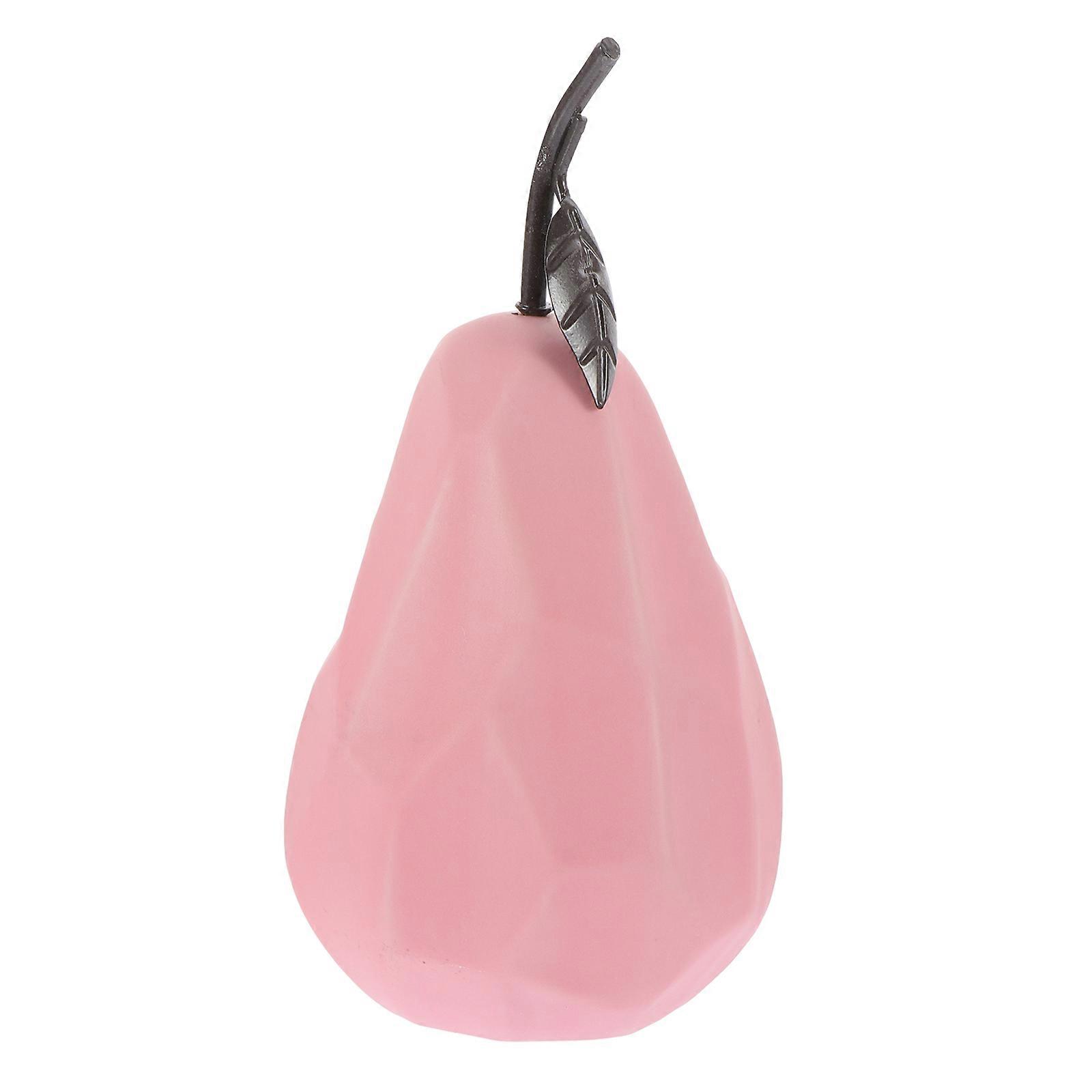 Pink Ceramic Fruit Model for Creative Photo Prop 2Pcs Decoration