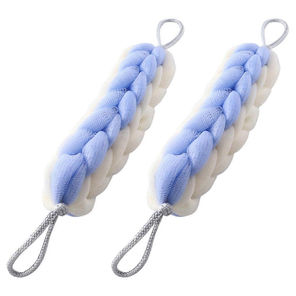 Bath Shower Accessory 6Pcs Back Scrubber Promoting Blood Circulation In Sky-Blue With Hand-Woven Design