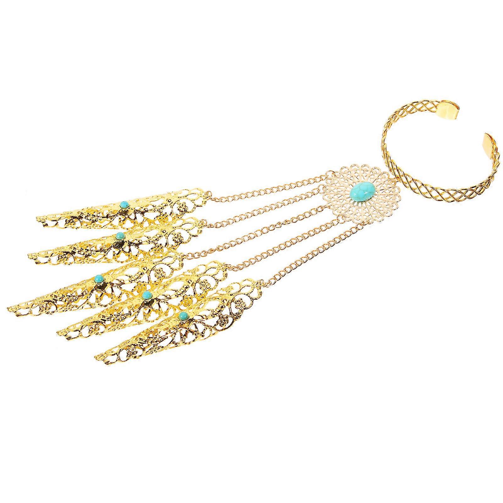 10Pcs Decorative Belly Dance Bracelets Ideal For Stage Performance With Long Gothic Design