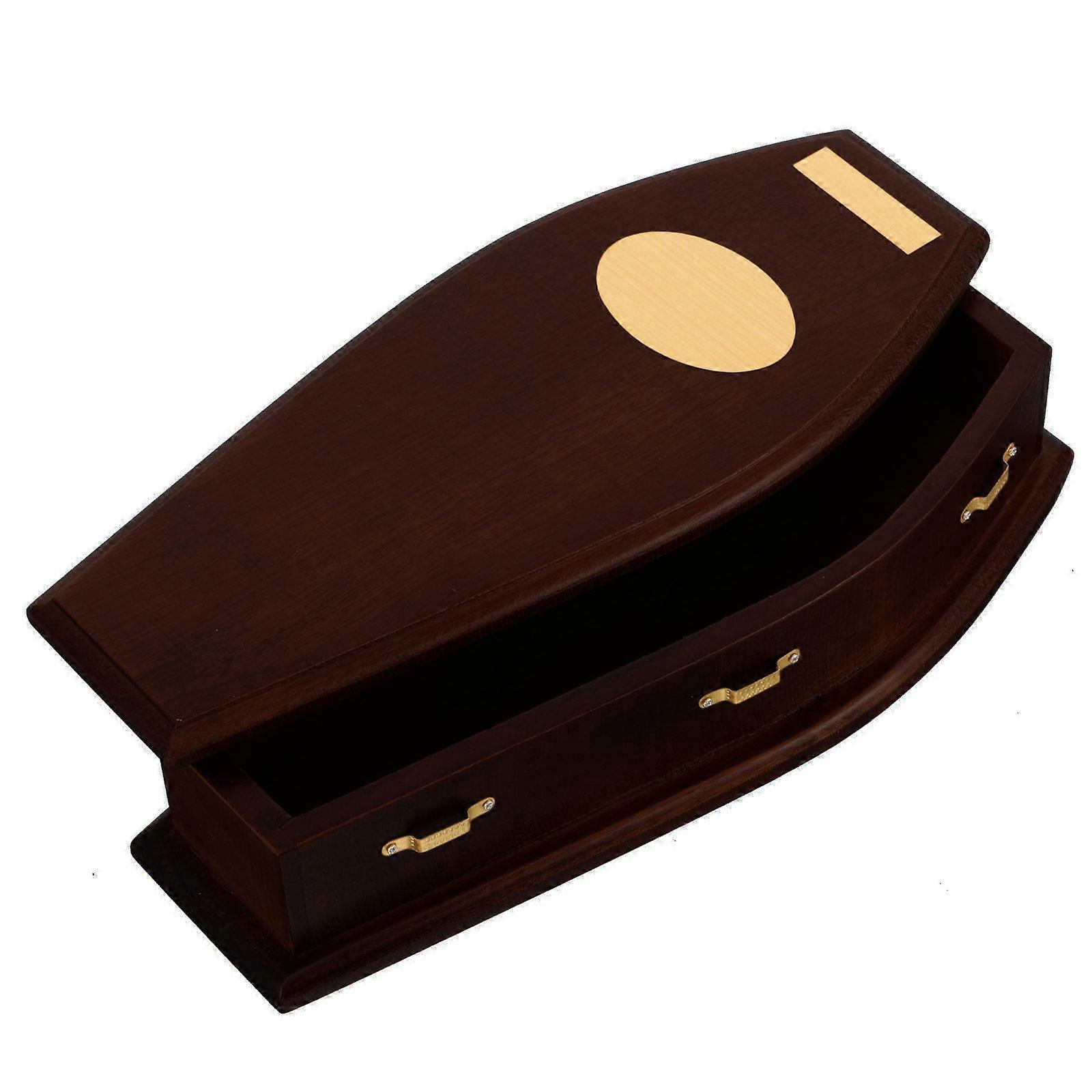 Mini House Coffin Craft 3Pcs Tiny Coffin Model Halloween Themed Decoration Ideal For Dollhouse And Craft Enthusiasts With Brown Wood Material