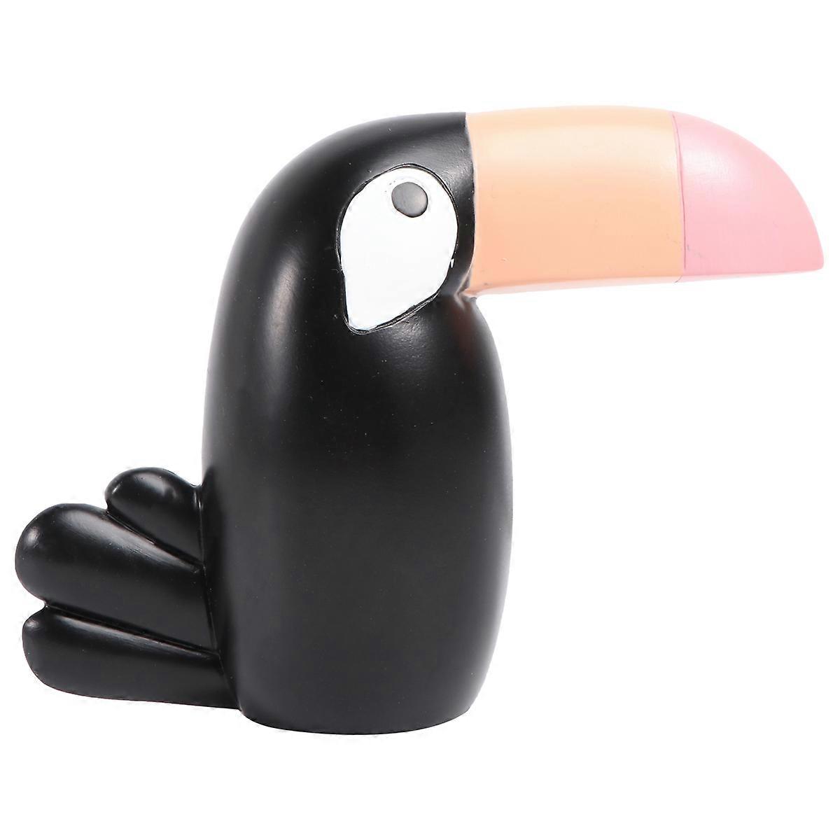 Creative Toucan Figurine Resin Ornament for Office Home Decoration 1Pack