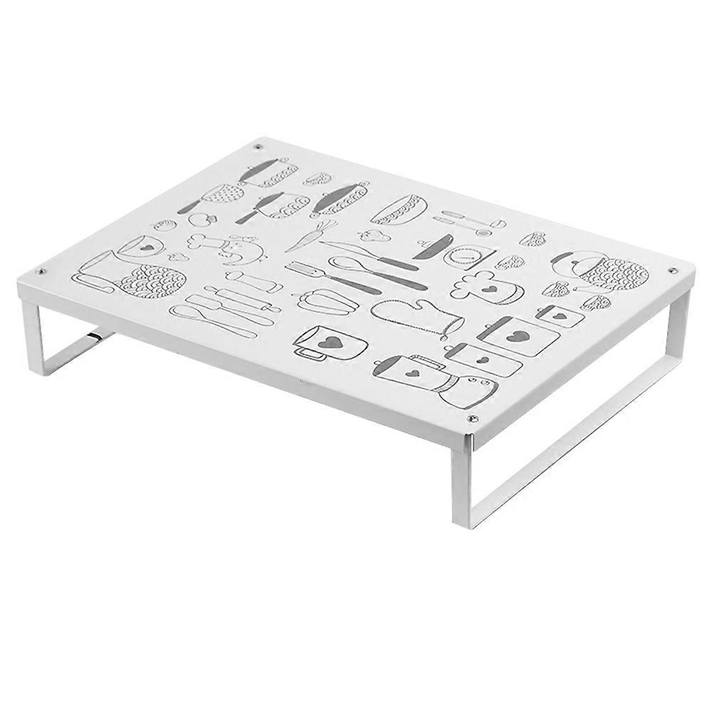 Iron Art Kitchen Storage Shelf White for Storage 2Pcs Bottle Display Rack