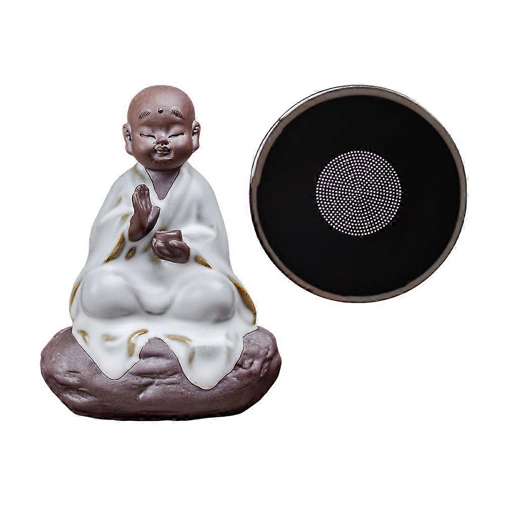 Tea Supplies Ceramic Tea Filter for 2Sets with Classic Monk Statue