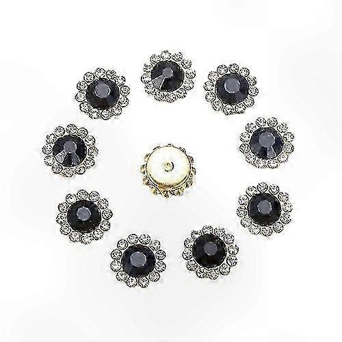 10 Pieces of Shining Rhinestone Buttons for Hat Decorating Crafts