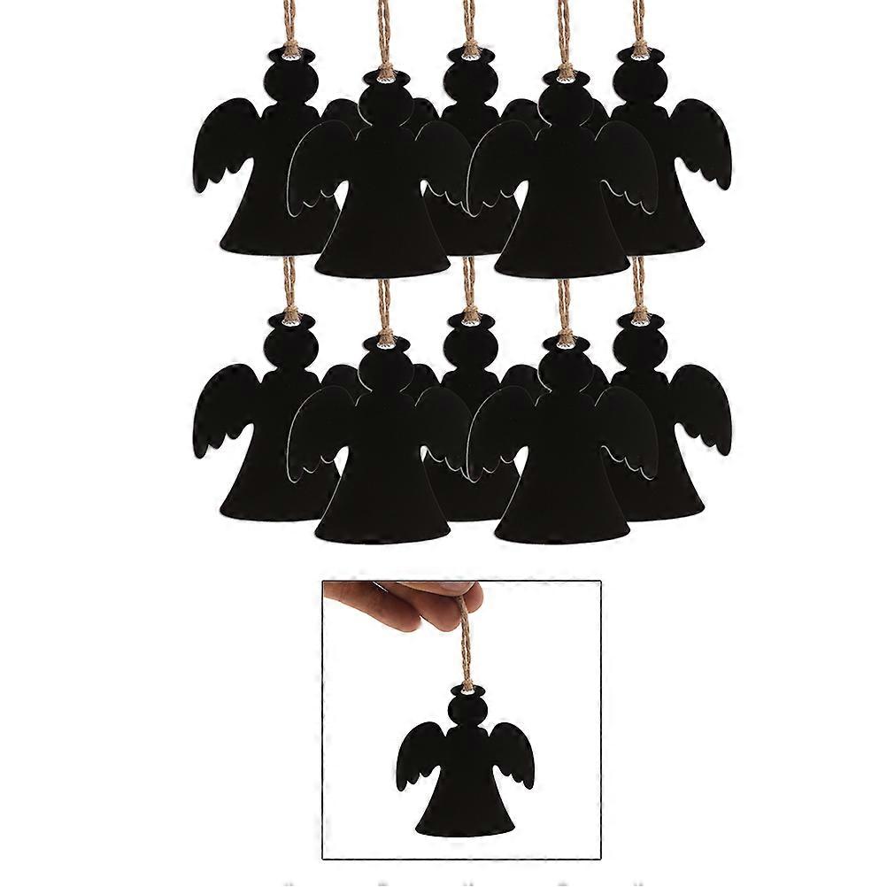 Decorative Mini Chalkboard Message Board 10Pcs For Weddings Kids Crafts Gift Tags Featuring Reusable Writing Surface In Black