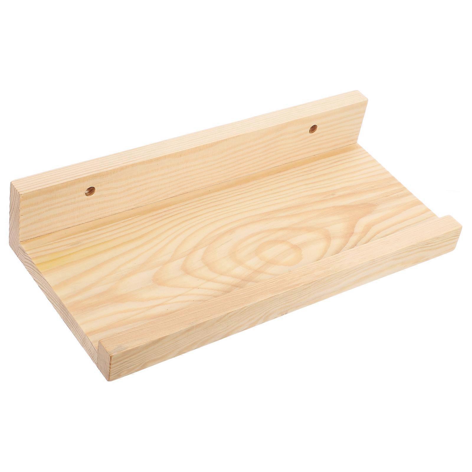 Wood Floating Shelf Wall Shelf for Storage 2Pcs Bedroom Floating Rack