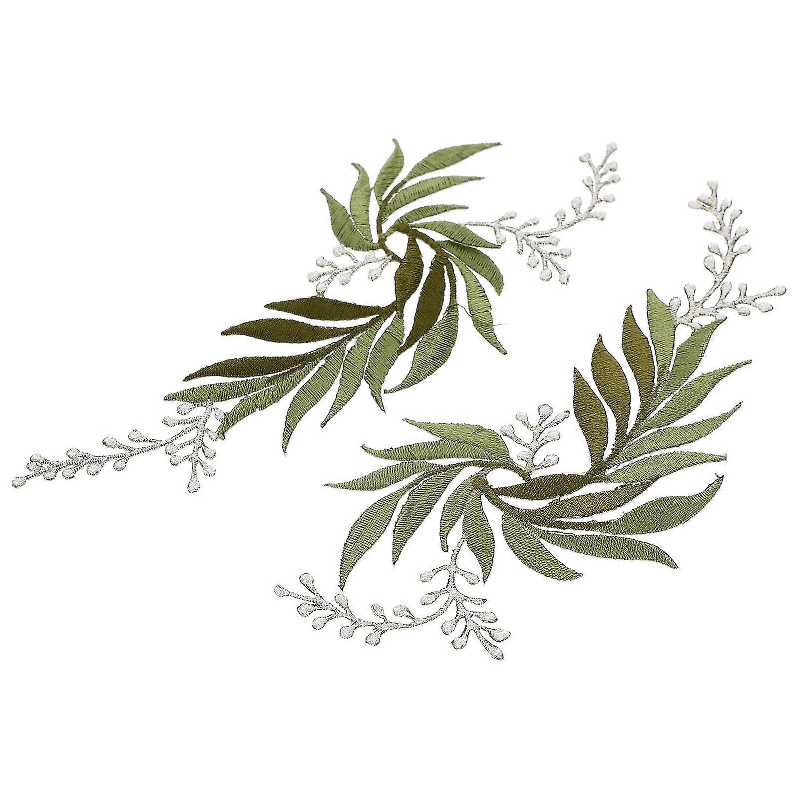 Leaf Embroidery Patches Clothing Patches for Clothes 6Pcs DIY Decorative Appliques