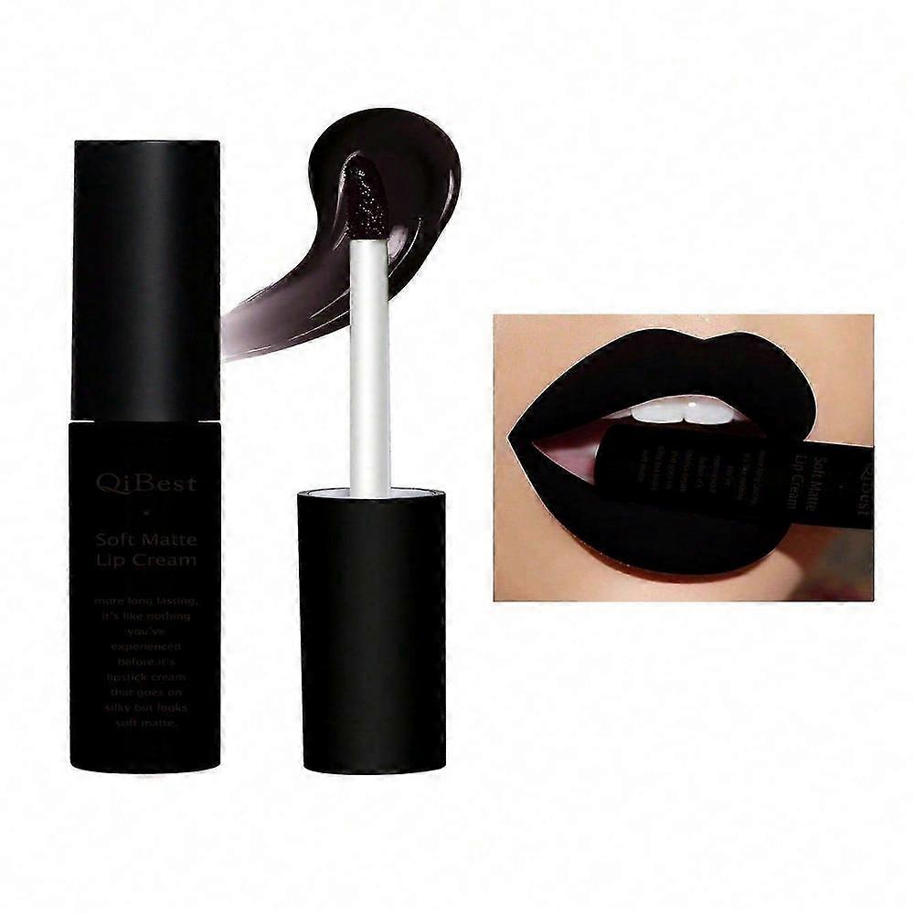 QIBEST Soft Matte Liquid Lipstick, Long-Lasting Pigmented Lip Cream