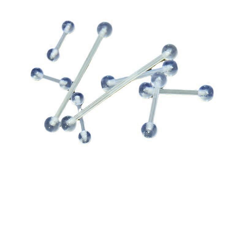 Transparenter, unsichtbarer, weicher Stab, gerader Acryl-Zungennagel, Grübchennagel, Nabelnagel, Lippennagel, Brustwarzennagel, Ohrbrücke, Ohrnagel 1