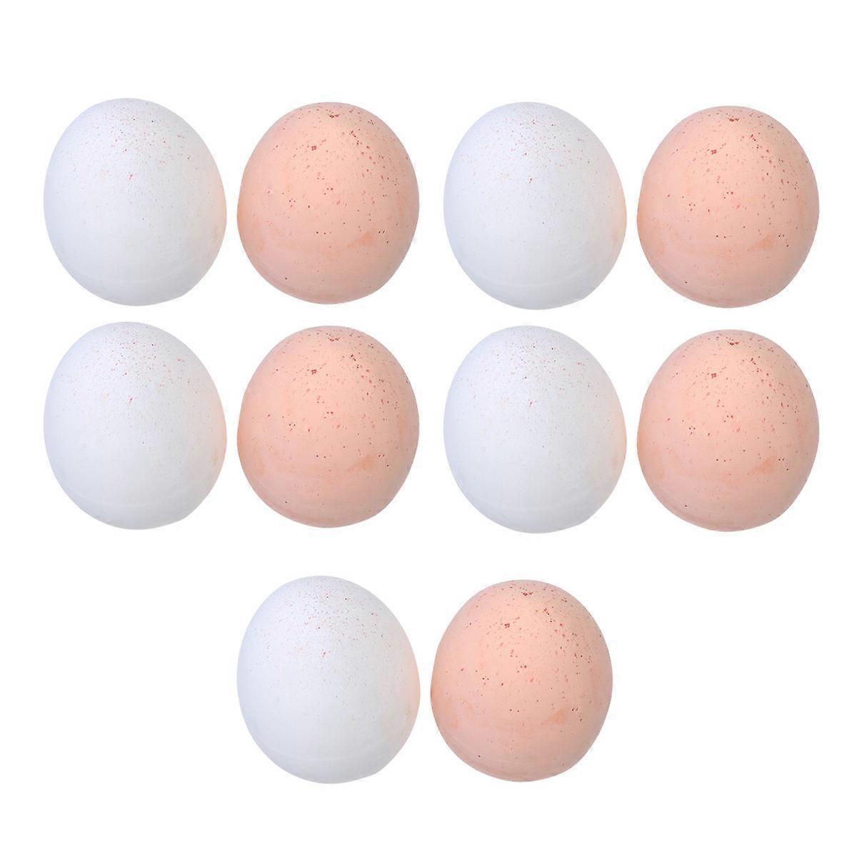 Artificial Chicken Eggs Egg-shaped Simulation Eggs Ideal for Kids Educational Activities Durable Material 20Pcs