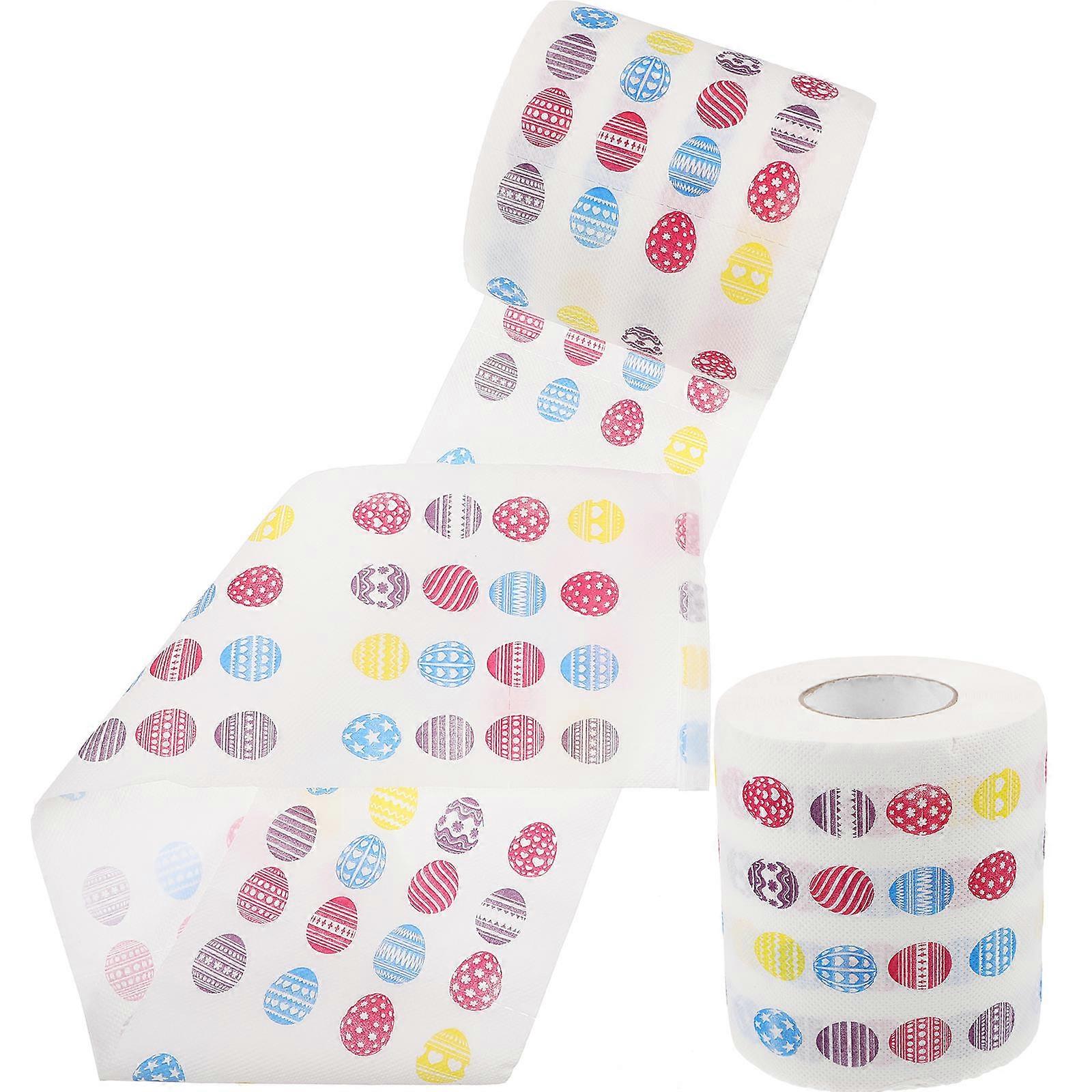Colored Bathroom Tissue Roll Perfect For Everyday Multi Printed Design 2 Rolls