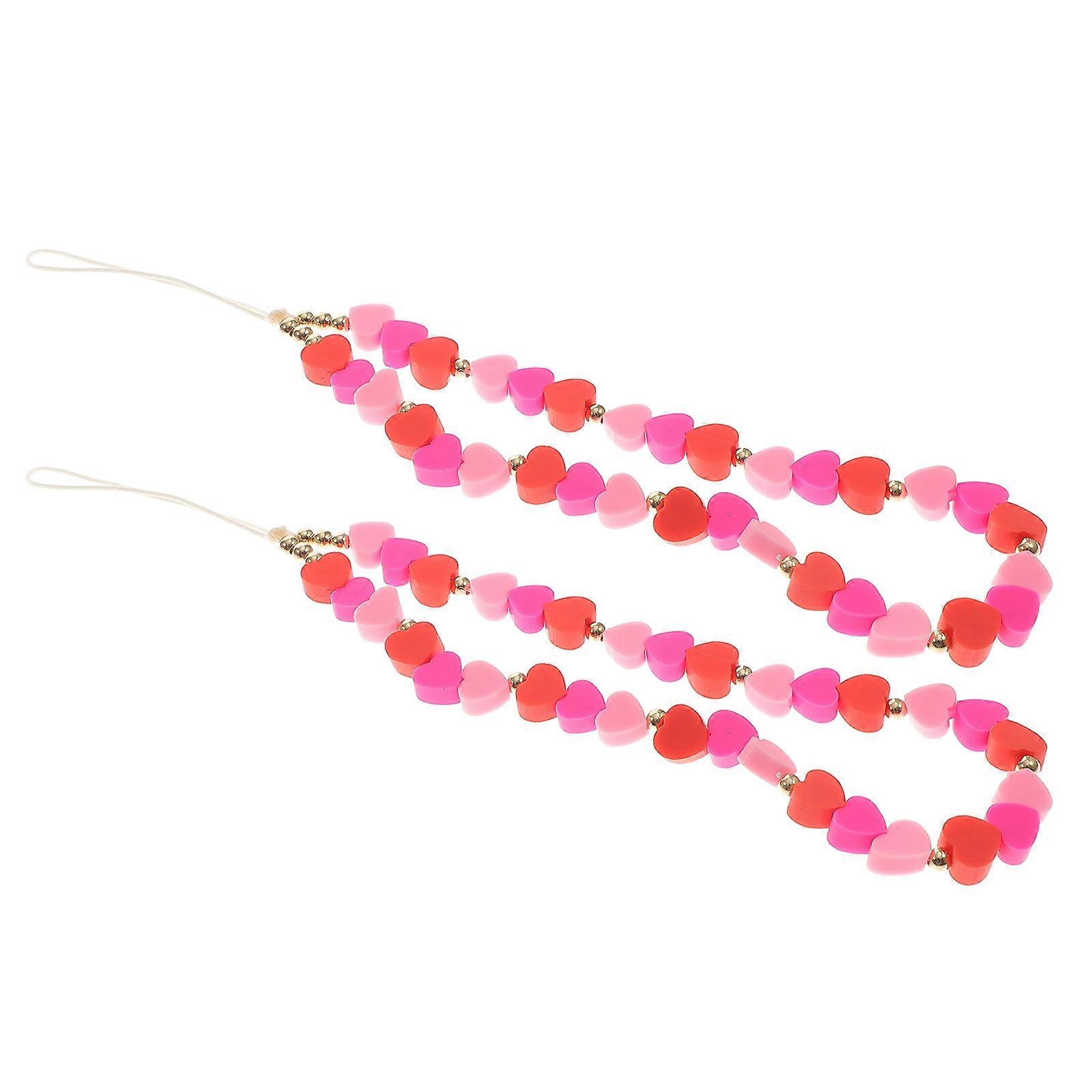 Phone Hanging Lanyards for Decoration 6Pcs Polymer Beads