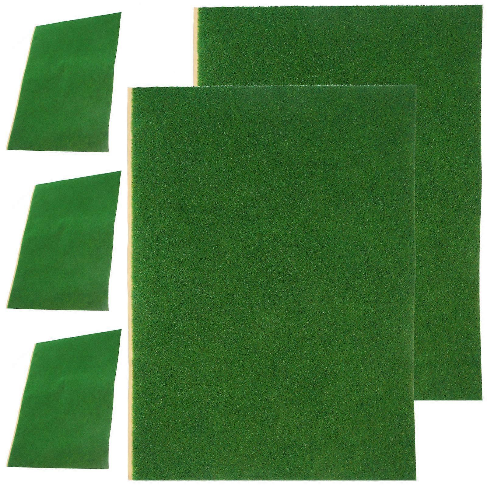 Rectangular Sand Table Grass Turf Mat 20 Pcs Artificial Lawn Decor For Home Decoration And DIY Projects