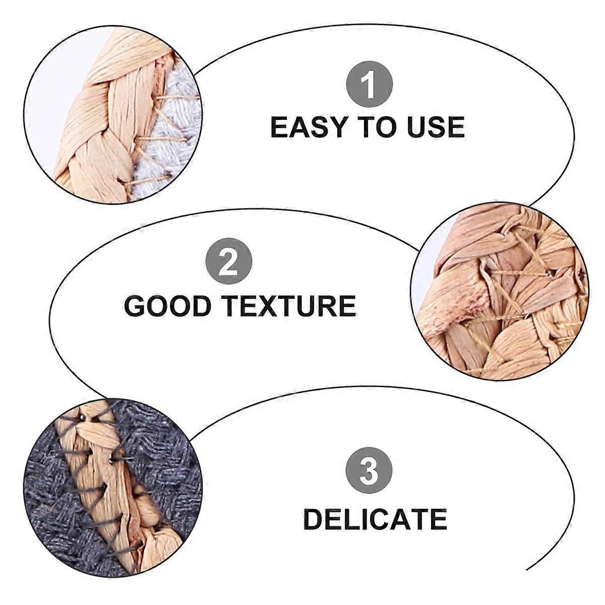 Küchen-Tischsets, wasserabsorbierendes Baumwollmaterial, dunkelgrau, runde Form, Festanlass, 4 Stück