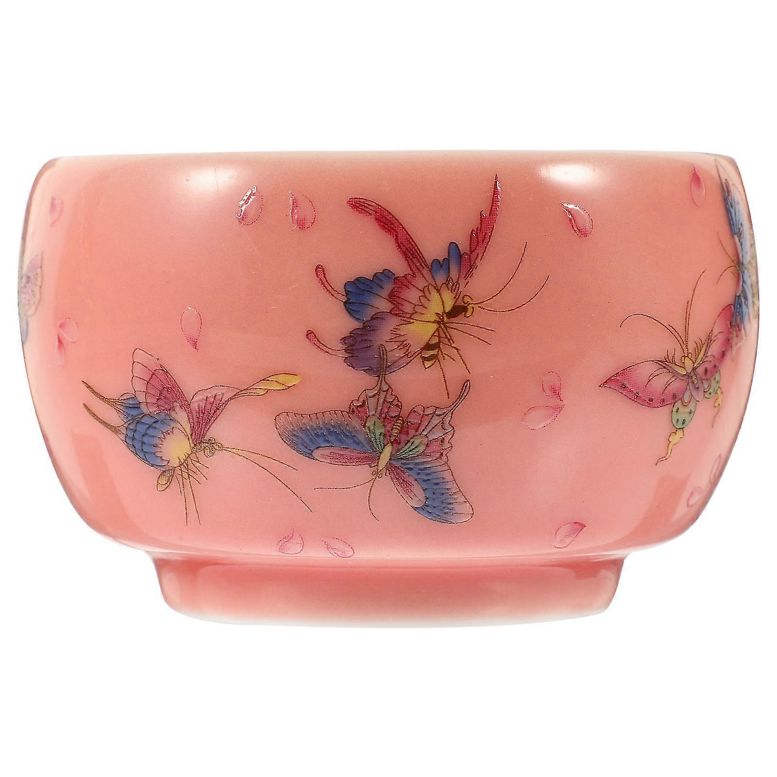 Tea Room Tea Cup Ceramic Cup for Convenient Use 5Pcs Pink Set