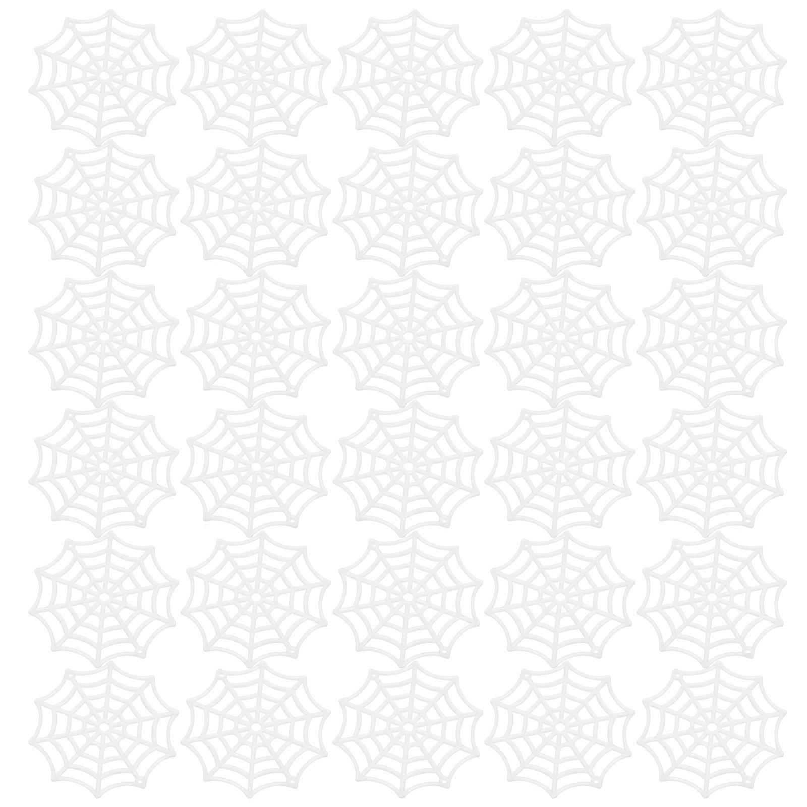Plastic Spider Web Halloween Cobweb Decor for Decoration 300Pcs White