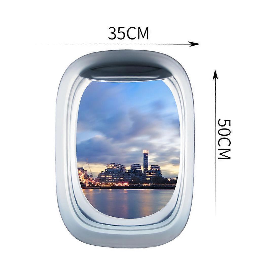 Window Mural Decal Three-Dimensional Combination Porthole for Wall Decor 1Pcs