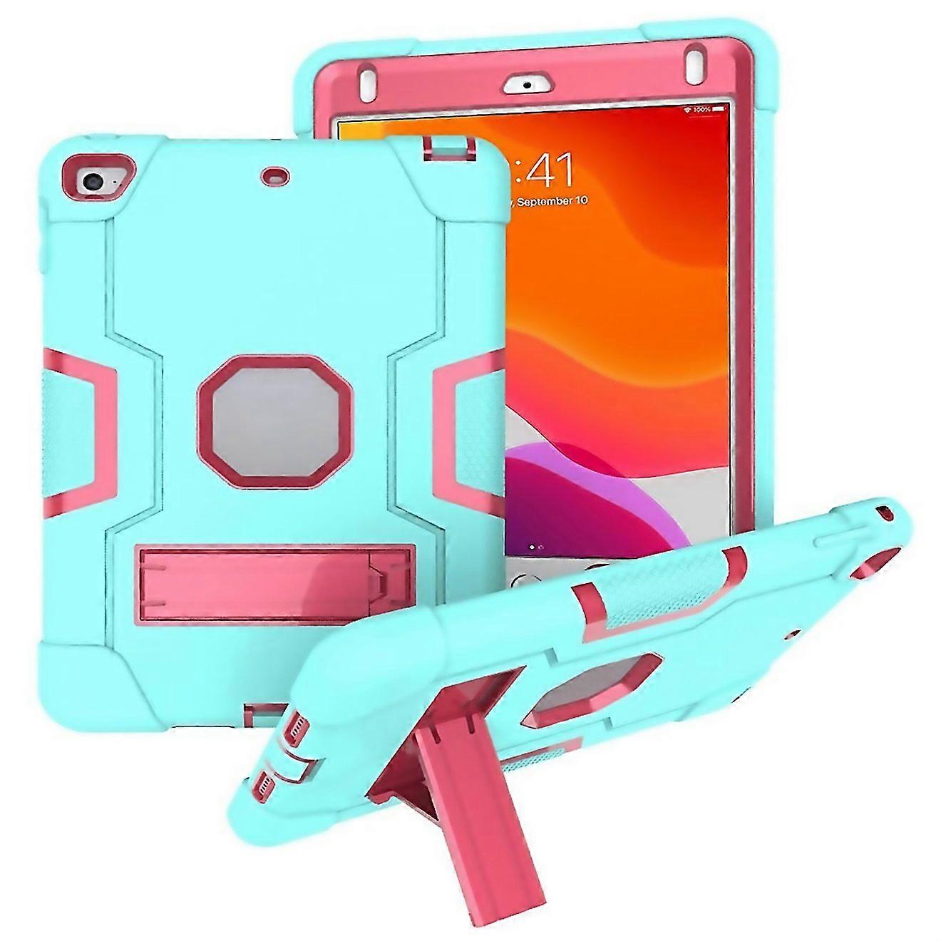 For Ipad Mini 5 4 Contrast Color Silicone Pc Combination Case With Holder