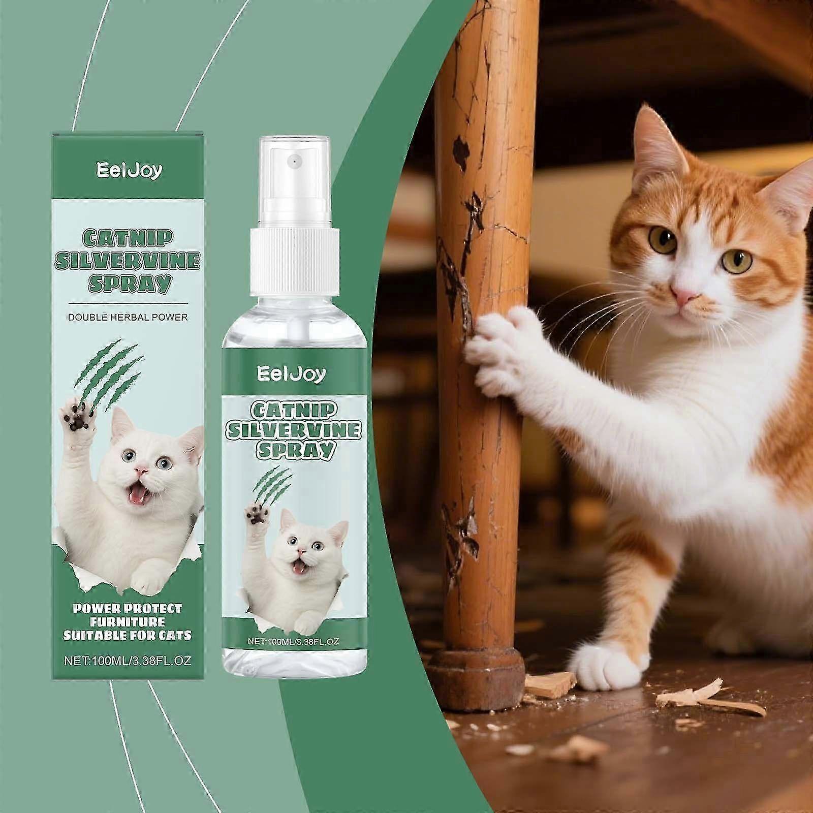 Cat Scratch Deterrent Spray,Natural Cat Repellent Spray for Furniture Indoor & Outdoor, No Scratch Training Aid,Prevent Scratching, Digging & Chewing