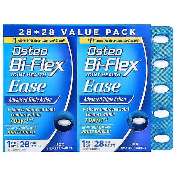 Osteo Bi-Flex, Joint Health, Ease, Advanced Triple Action, 2 Pack, 28 Mini Tablets Each