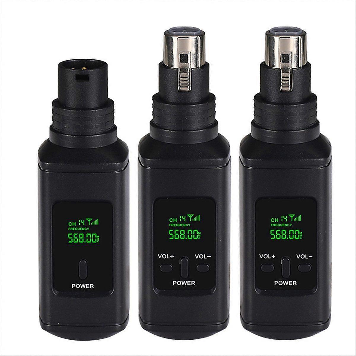 NEW Wireless Microphone Converter XLR Transmitter and Receiver System for Dynamic and 5V Condenser Microphone