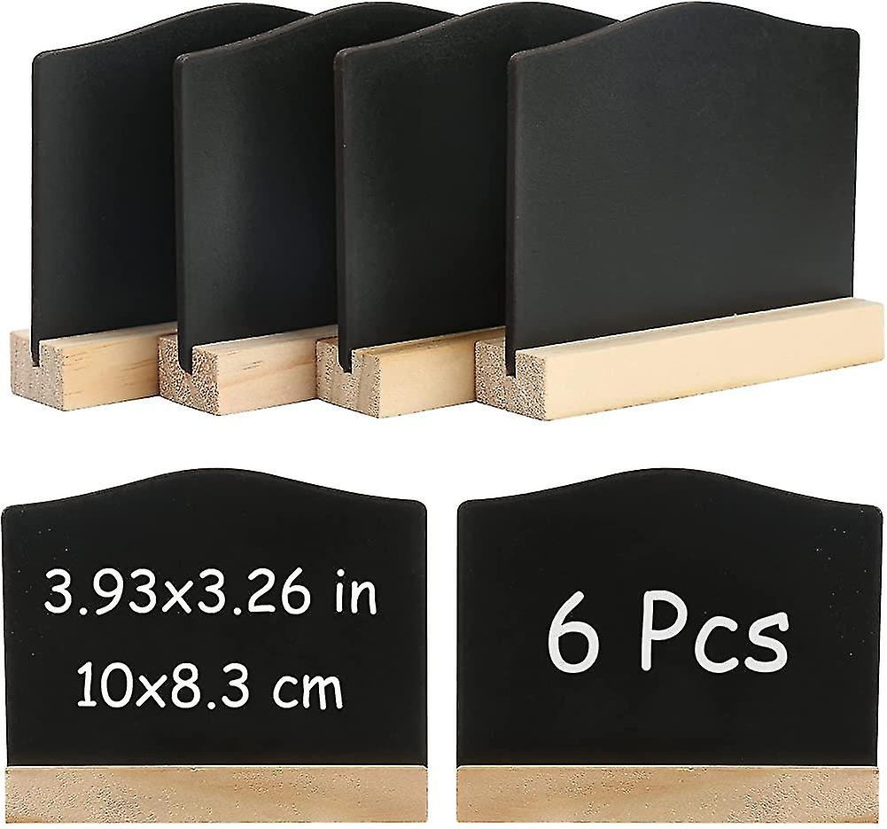 6pack Mini Chalkboard Signs, Kitchen Notes Chalk Boards With Stands 10x7.2cm
