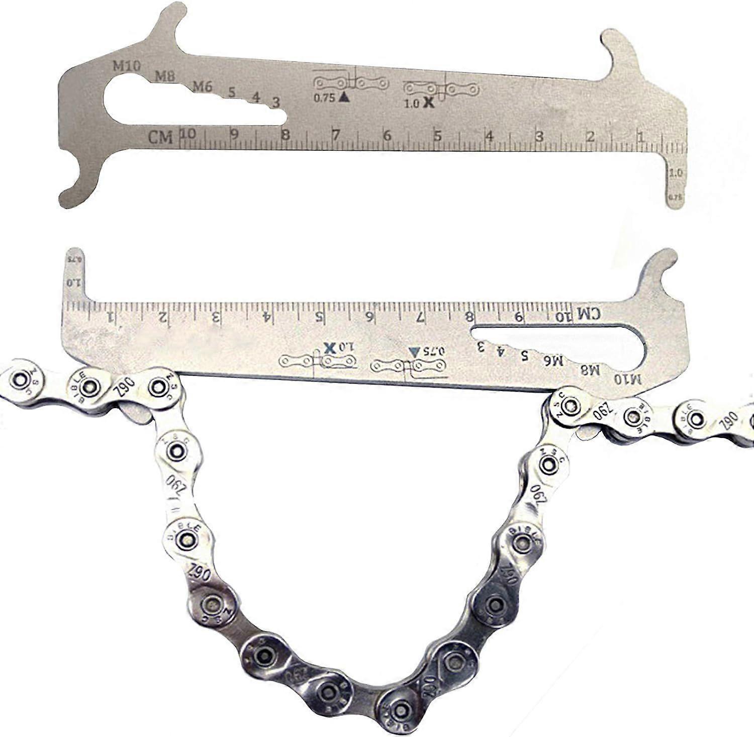 2 Stück Fahrrad Kettenwerkzeug Indikator Verschleißtester