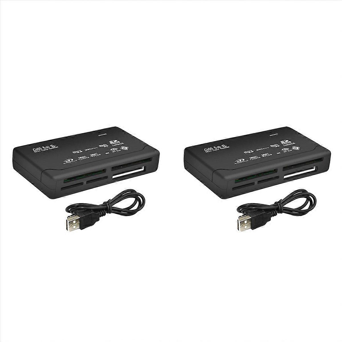 Card Reader USB2.0 Memory Card Reader Fast Data Transmission Black