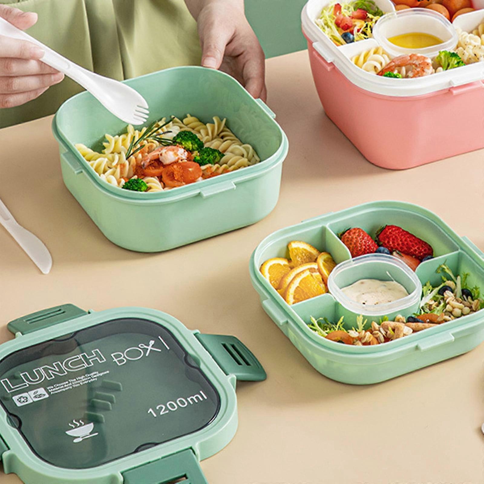 5-Compartment 1200ML Bento Lunch Box with Reusable Spoon, Compatible with ZKCCNUK - Kids & Adult Lunch Containers