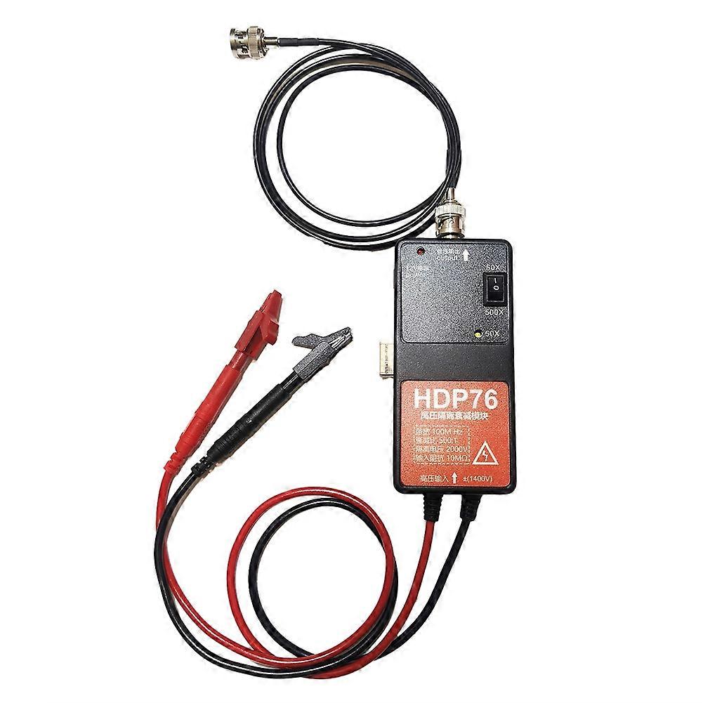 Oscilloscope High Voltage Differential Probe,Model HDP76,100MHz, 1400V,BNC,Widely for Different Oscilloscopes US Plug