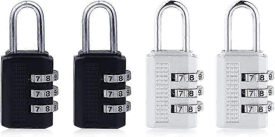 Tomedeks 4 Pack Waterproof Combination Padlock With 3 Digit Code Locker For School Gym Locker Outdoor Com