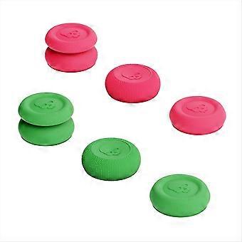 6pcs Thumb Grip Set Joystick Cap Thumbstick Cover for pink green