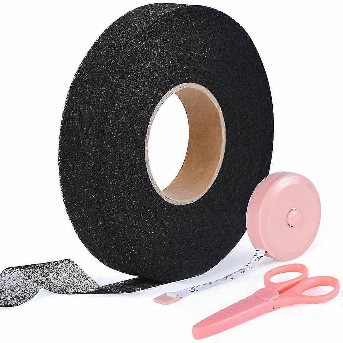 Iron-On Fabric Tape - 3/4 Inch x 70 Yards - No-Sew Adhesive Hemming Solution with Scissors and Measuring Tape Included