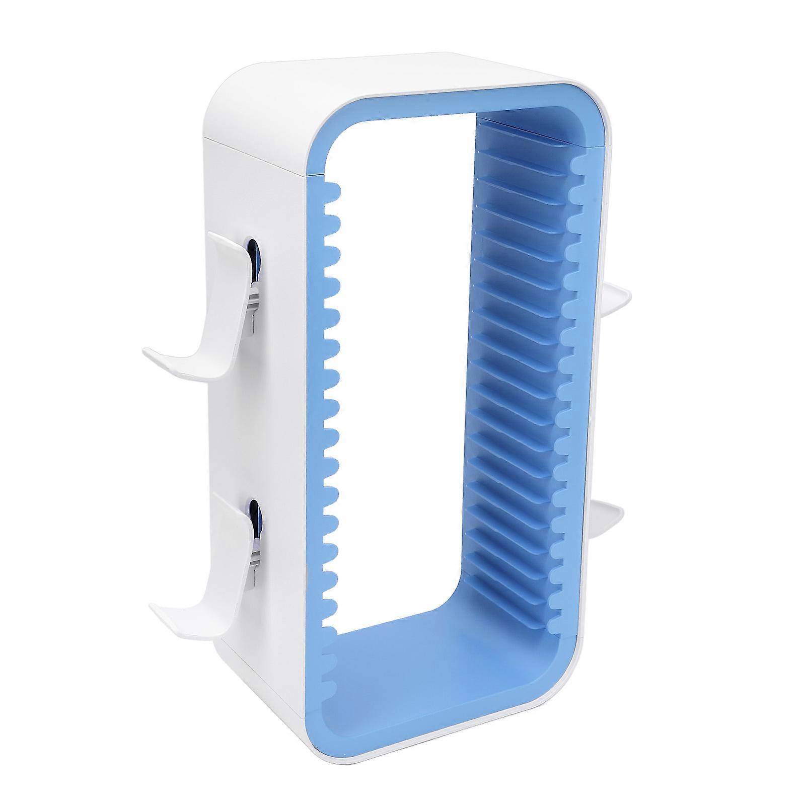 Game Storage Tower 18 Slots Stylish Minimalist Design Video Game Storage Stand Tower for PS White Blue 
