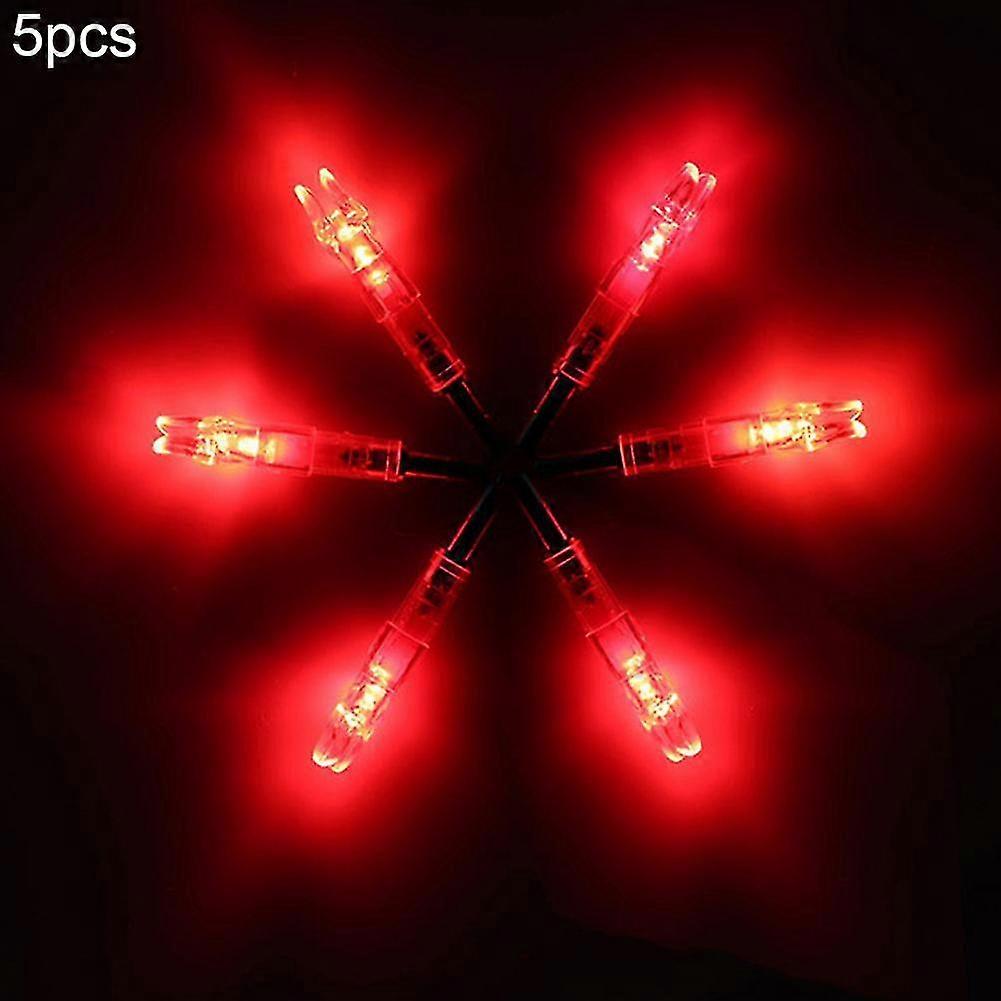 25-26 5PC Lighted 6.2mm Arrow Nocks LED Glow Archery Bowstring Activated Hunting