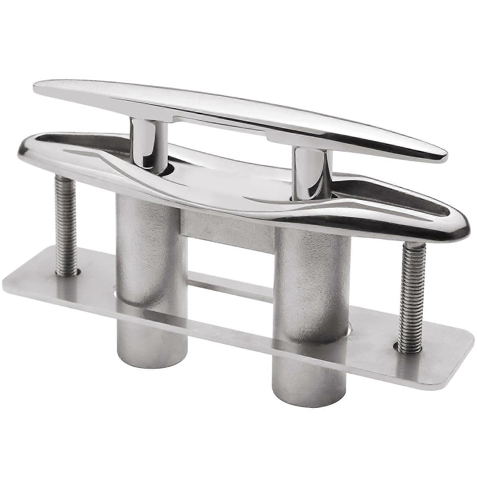 Flush Mount Deck Cleats Lift with Backing Plate and Lock Nuts Rustproof Stainless Boat Cleats Pull Up Cleat Retractable Multicolor