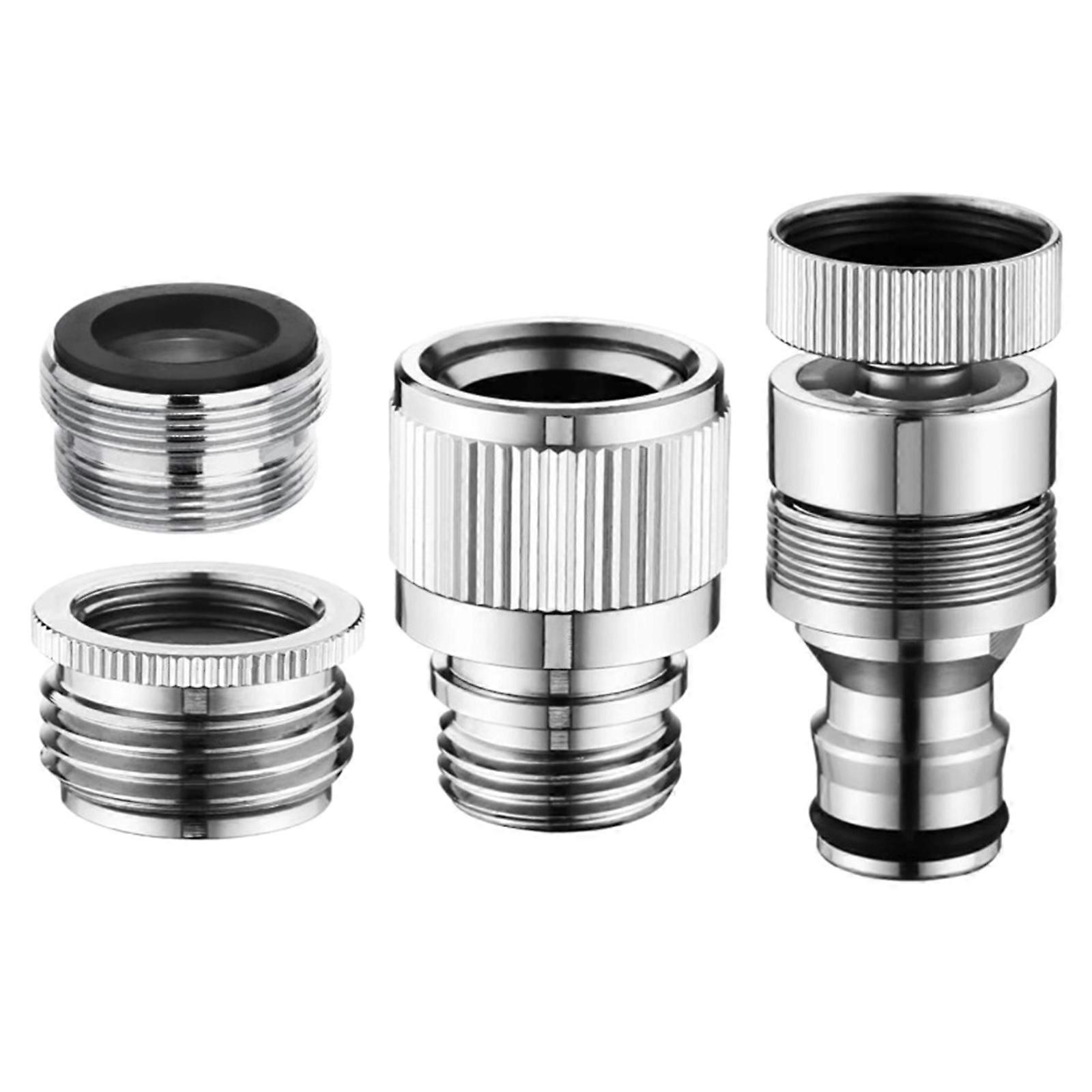 4 Pieces Faucet Connectors for Garden and Shower Hoses Removable Aerator Adapter Practical Outdoor Faucets Connector Multicolor
