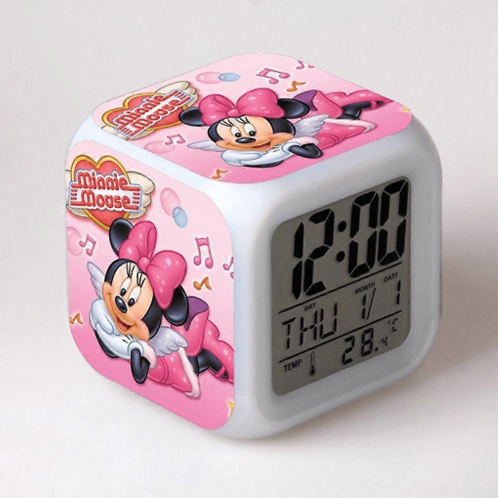 LED Alarm Clock with Mickey_Mouse Pattern - Glowing Digital Desk Clock, Compatible with HTNL#521, Gift for Kids & Adults