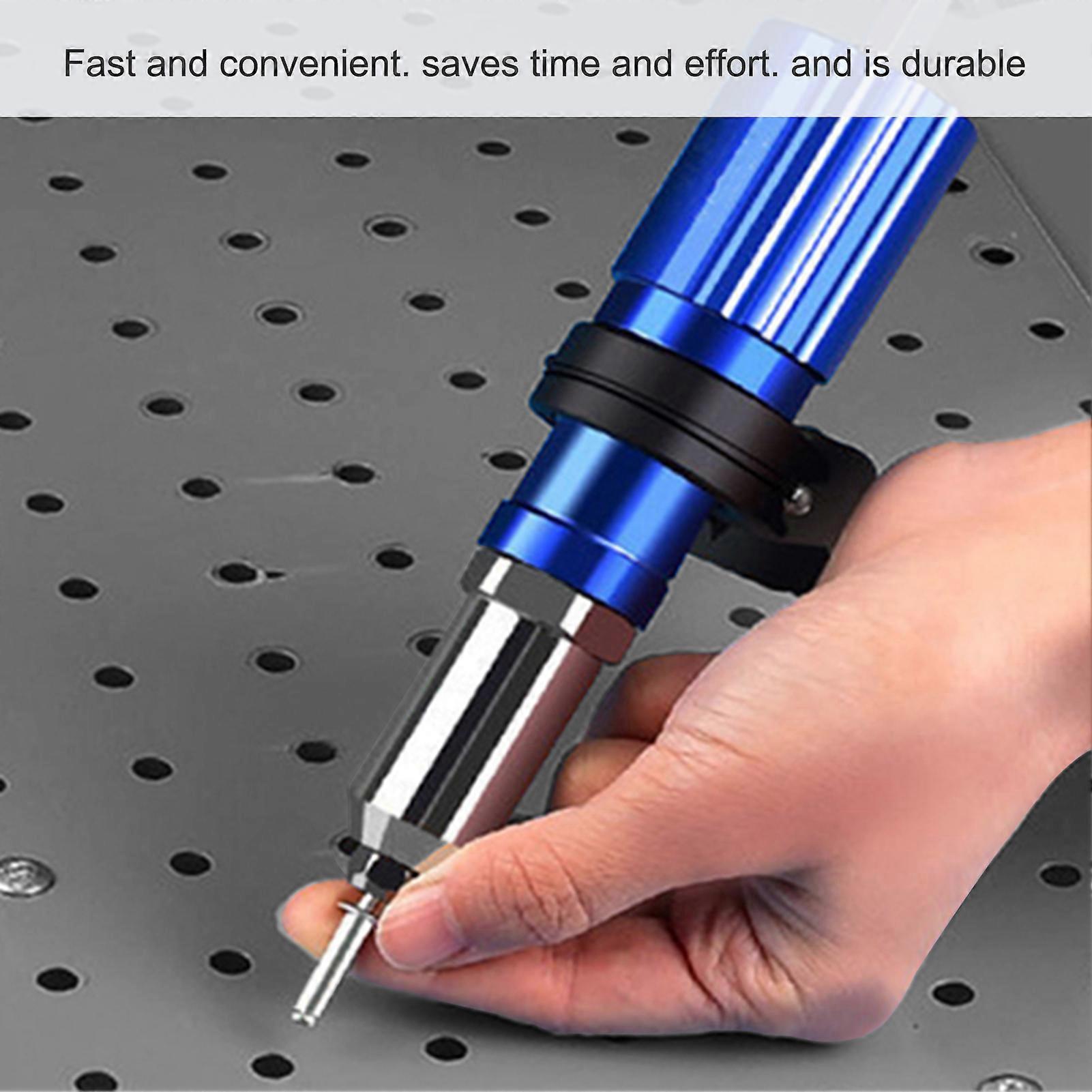 Electric rivet gun kit for hand drill adapter and riveting