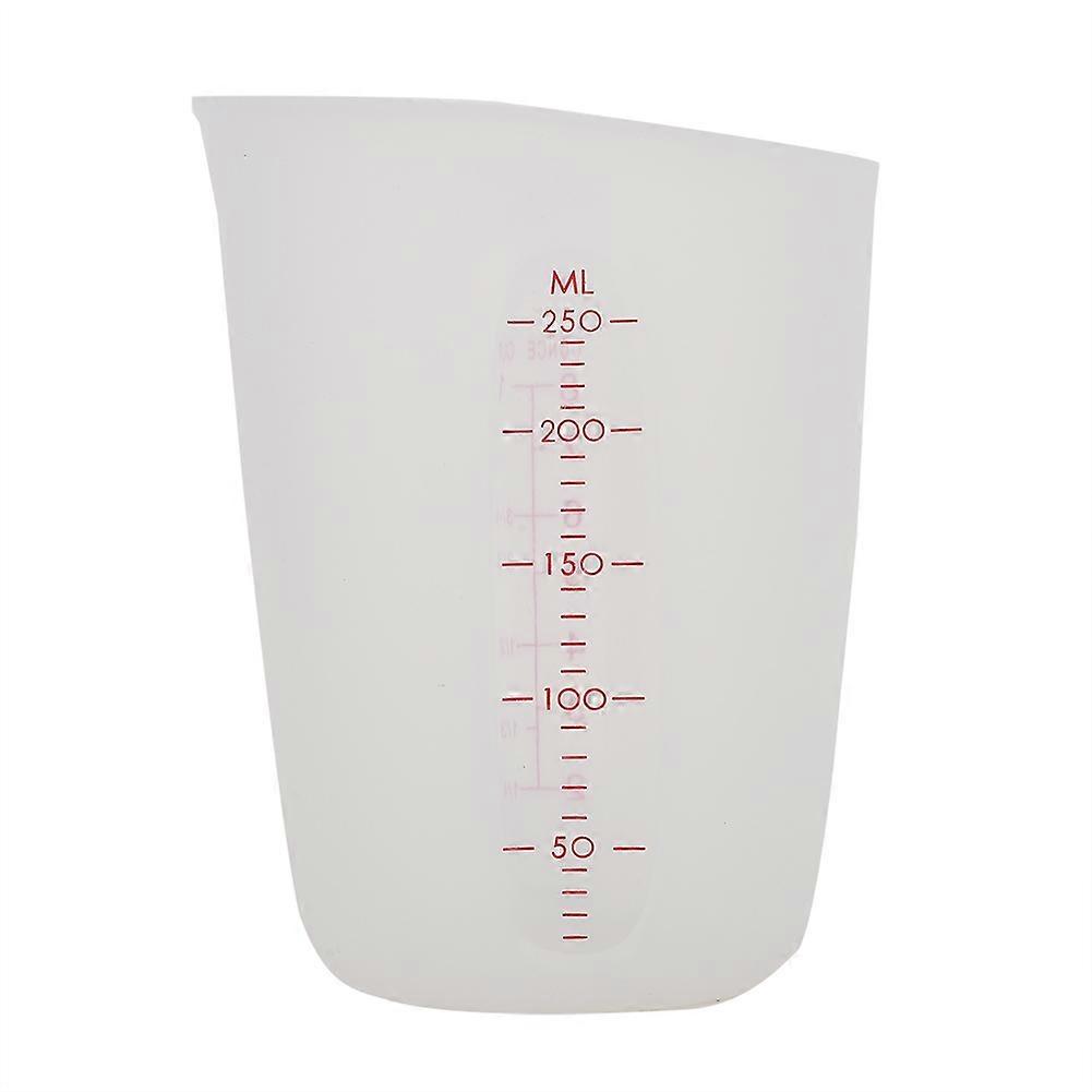 Transparent Soft Silicone Measuring Cup Visual Semi permeable Milk Cup (250ml)
