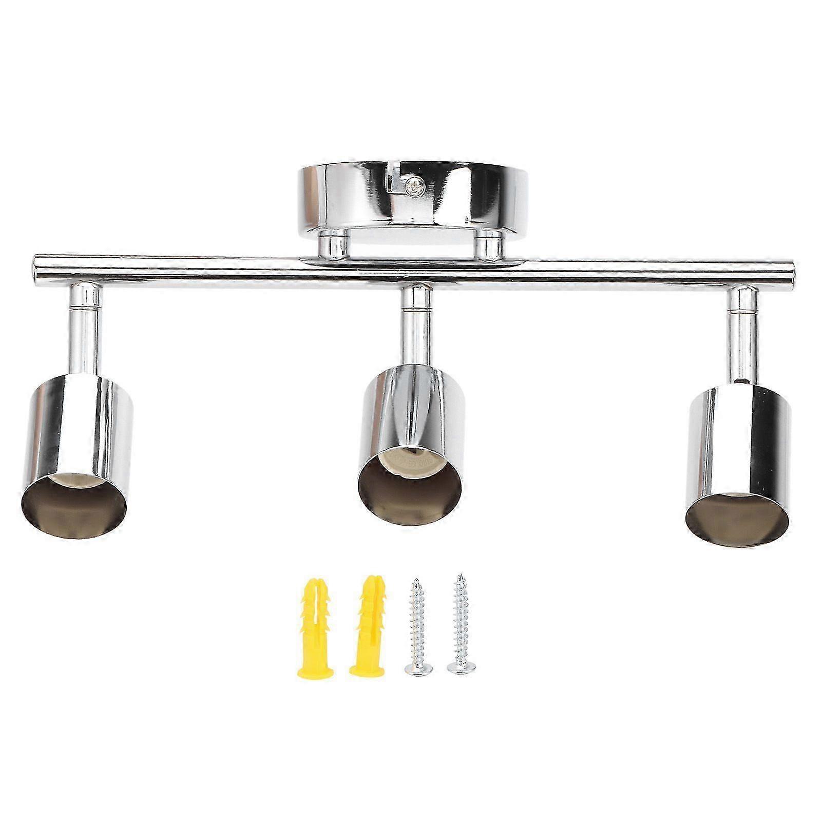 3 LED Track Light Base Adjustable Flexibly Rotatable 3 Way Ceiling Spotlight Base for Bedroom Dining Living Room Mall